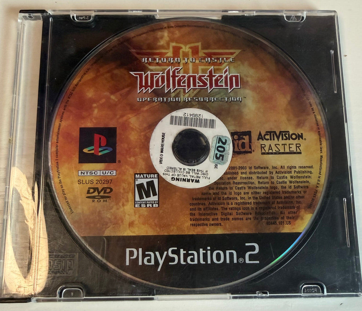 Return to Castle Wolfenstein - PlayStation 2 (Loose)