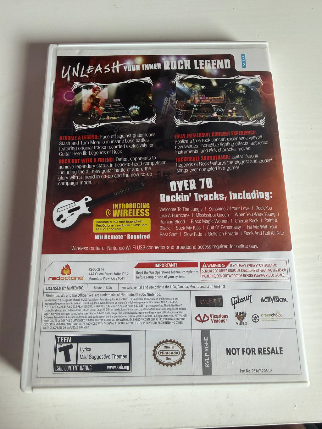 Guitar Hero III - Legends of Rock - Nintendo Wii (CIB)