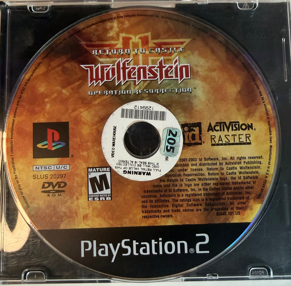 Return to Castle Wolfenstein - PlayStation 2 (Loose)