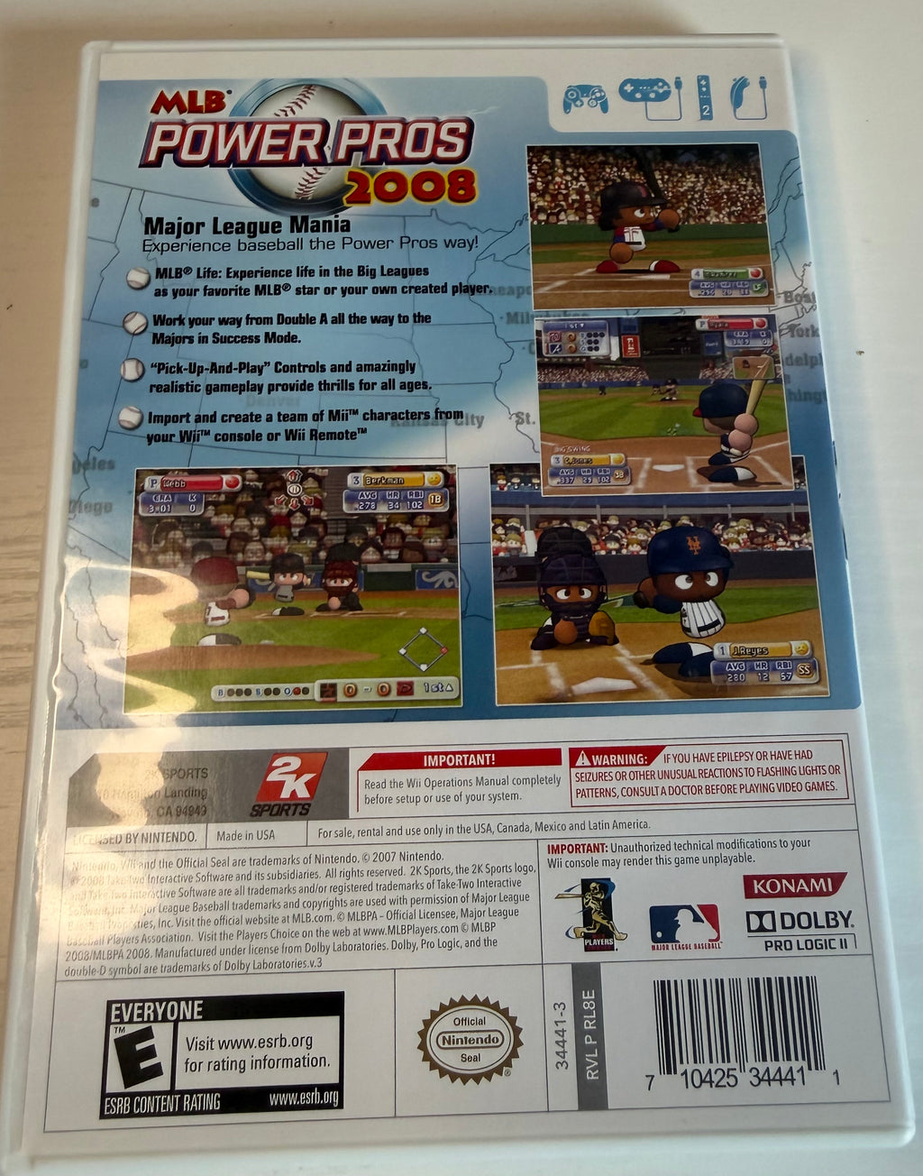 MLB Power Pros 2008 - Nintendo Wii (CIB)