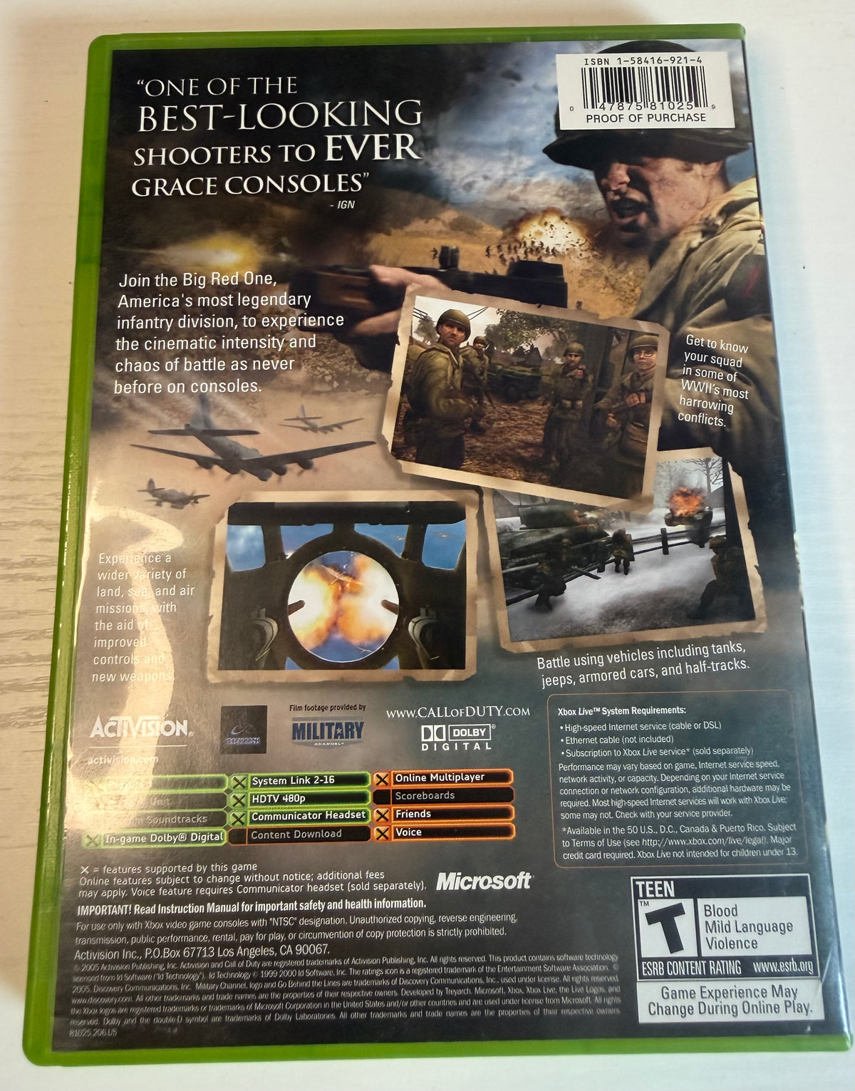 Call of Duty 2: Big Red One - Xbox (CIB)